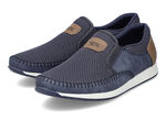Rieker Slipper mit Fersen-Besatz BLAU-BRAUN